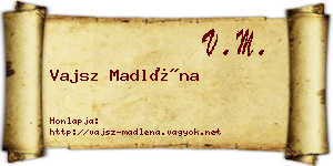 Vajsz Madléna névjegykártya